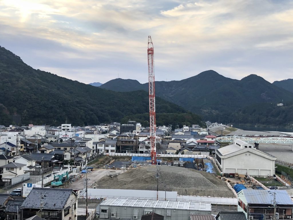 新宮市文化複合施設建設工事中